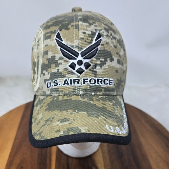 United States Air Force Embroidered Hat Camoflauge Adjustable Hat OSFM Adult - Picture 1 of 6